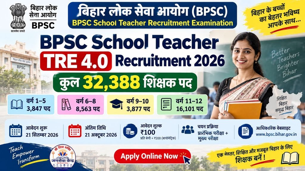 BPSC TRE 4.0 Recruitment 2026 – 32,388 Teacher Posts