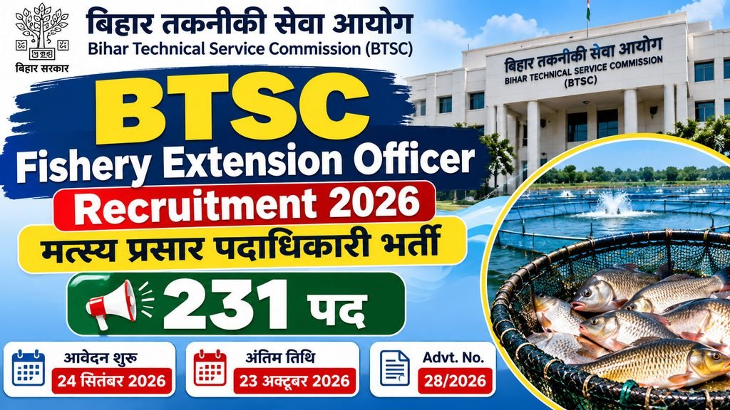 BTSC Fishery Extension Officer Recruitment 2026
