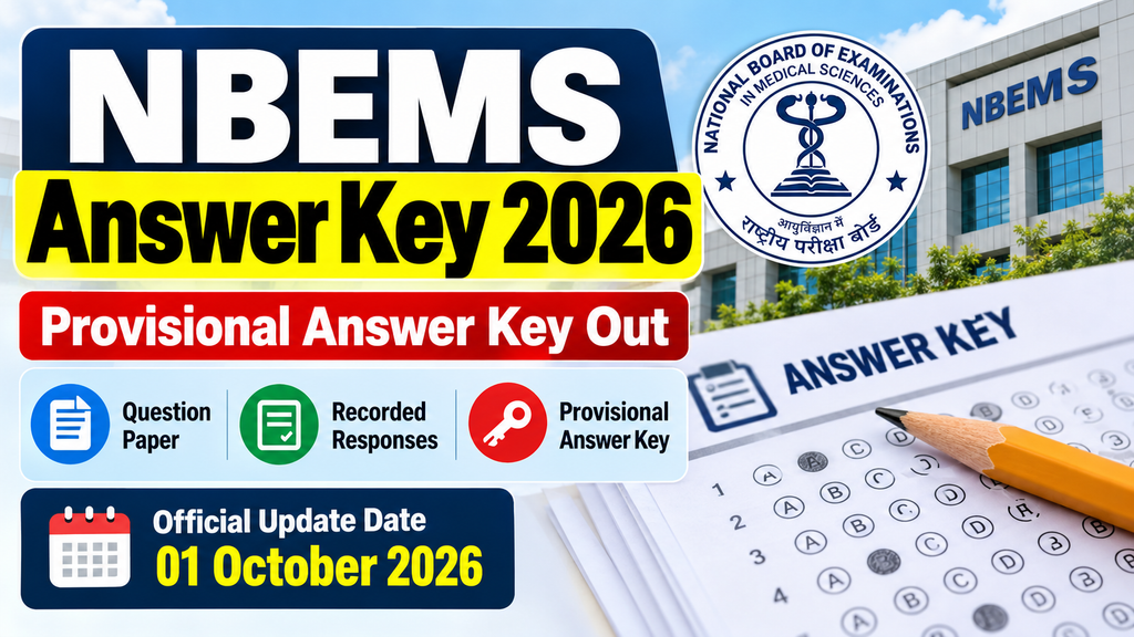 NBEMS Answer Key 2026